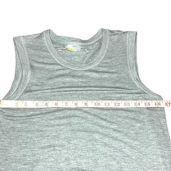 ZELLA Modal Spandex Blend Grey Sleeveless Popover Dress Adjustable Rusching Sz M - Picture 6 of 10